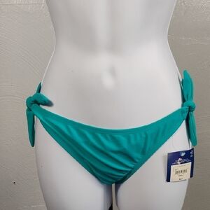 Arizona Teal Side Ties Bikini Bottoms Size Small
